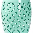 Baxton Studio Hallie Aqua Blue Finished Metal Outdoor Side Table
