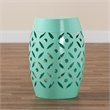 Baxton Studio Hallie Aqua Blue Finished Metal Outdoor Side Table