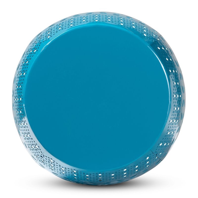 Baxton Studio Lavinia Blue Finished Metal Outdoor Side Table