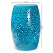 Baxton Studio Lavinia Blue Finished Metal Outdoor Side Table