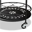 Baxton Studio Dallan Black Metal 2-Tier Kitchen Cart