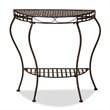 Baxton Studio Laraine Brown Metal Outdoor Console Table