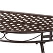Baxton Studio Laraine Brown Metal Outdoor Console Table