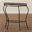 Baxton Studio Laraine Brown Metal Outdoor Console Table