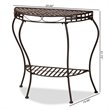 Baxton Studio Laraine Brown Metal Outdoor Console Table