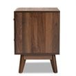 Baxton Studio Hartman Walnut Brown Finished Wood 2-Drawer Nightstand