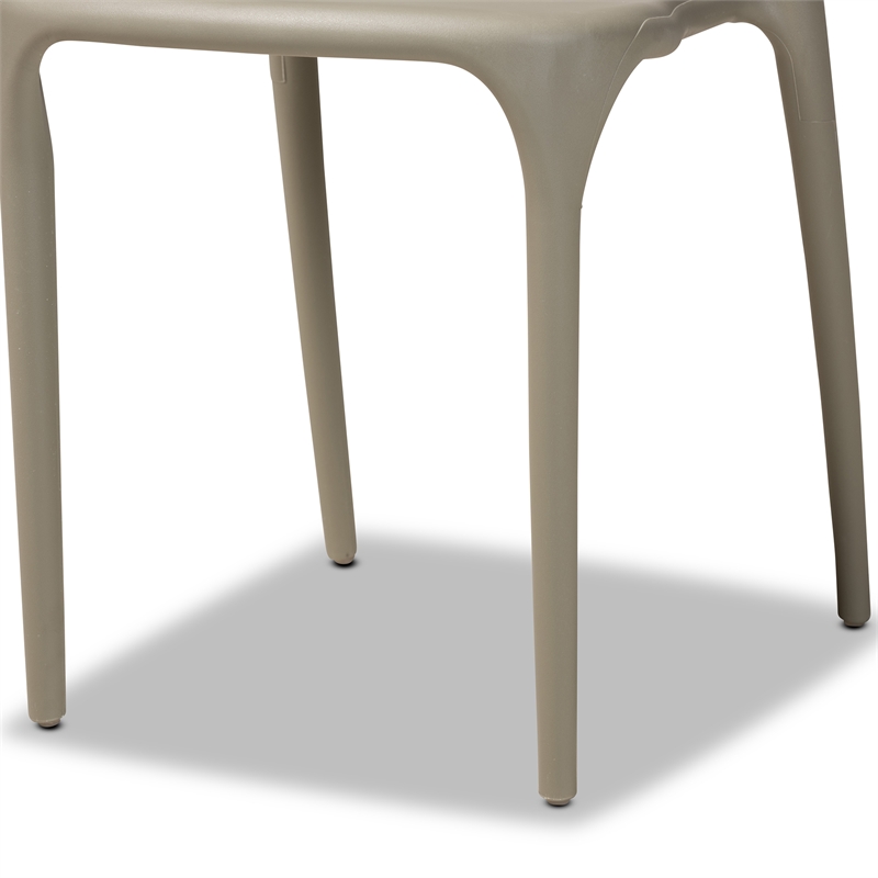 Baxton Studio Gould Modern Transtional Beige Plastic Dining Chair