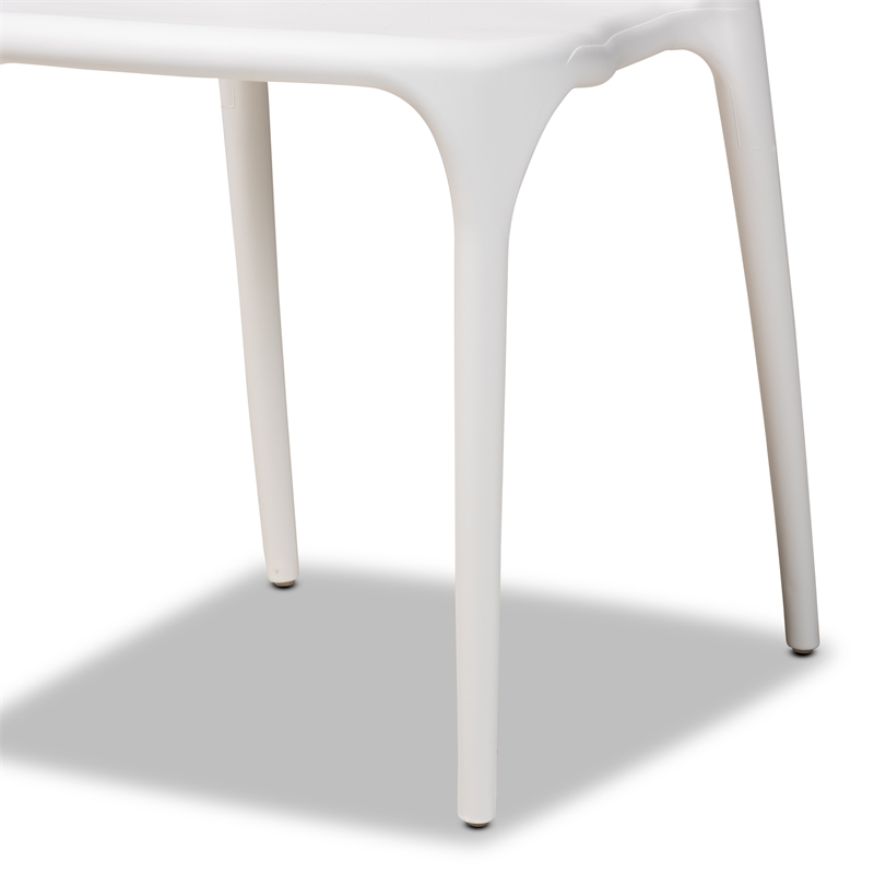 Baxton Studio Gould Modern Transtional White Plastic Dining Chair (Set of 4)