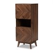 Baxton Studio Hartman Walnut Brown Finished Wood Storage Cabinet
