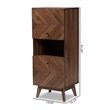 Baxton Studio Hartman Walnut Brown Finished Wood Storage Cabinet