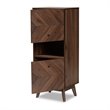 Baxton Studio Hartman Walnut Brown Finished Wood Storage Cabinet