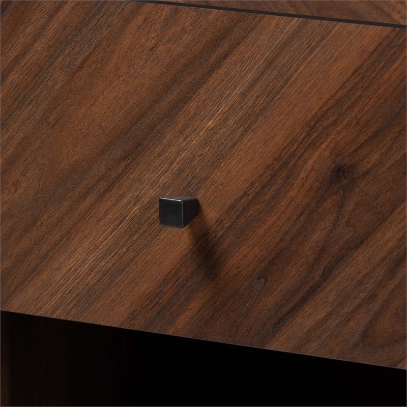 Baxton Studio Hartman Walnut Brown Finished Wood Storage Cabinet