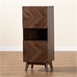 Baxton Studio Hartman Walnut Brown Finished Wood Storage Cabinet