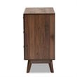 Baxton Studio Hartman Walnut Brown Finished Wood 3-Drawer Storage Chest