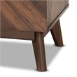 Baxton Studio Hartman Walnut Brown Finished Wood 3-Drawer Storage Chest