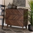 Baxton Studio Hartman Walnut Brown Finished Wood 3-Drawer Storage Chest