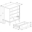 Baxton Studio Landis Ash Walnut Finished Wood 4-Drawer Chest
