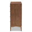 Baxton Studio Landis Ash Walnut Finished Wood 4-Drawer Chest