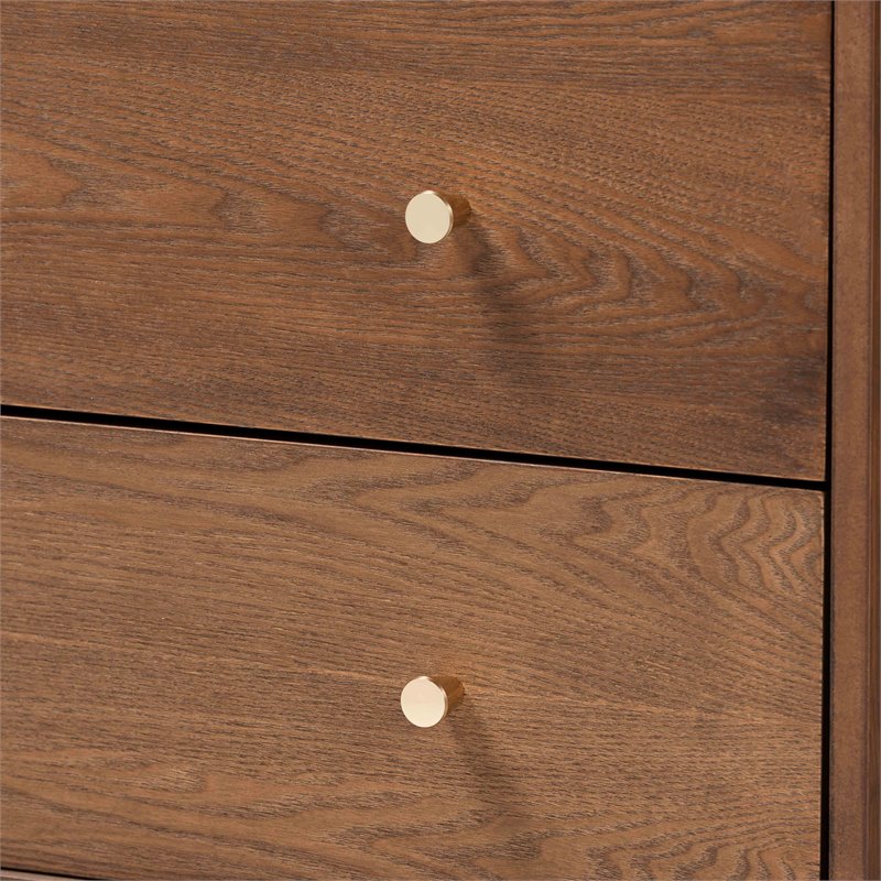 Baxton Studio Landis Ash Walnut Finished Wood 4-Drawer Chest