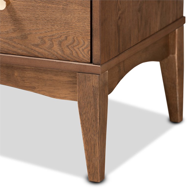 Baxton Studio Landis Ash Walnut Finished Wood 4-Drawer Chest