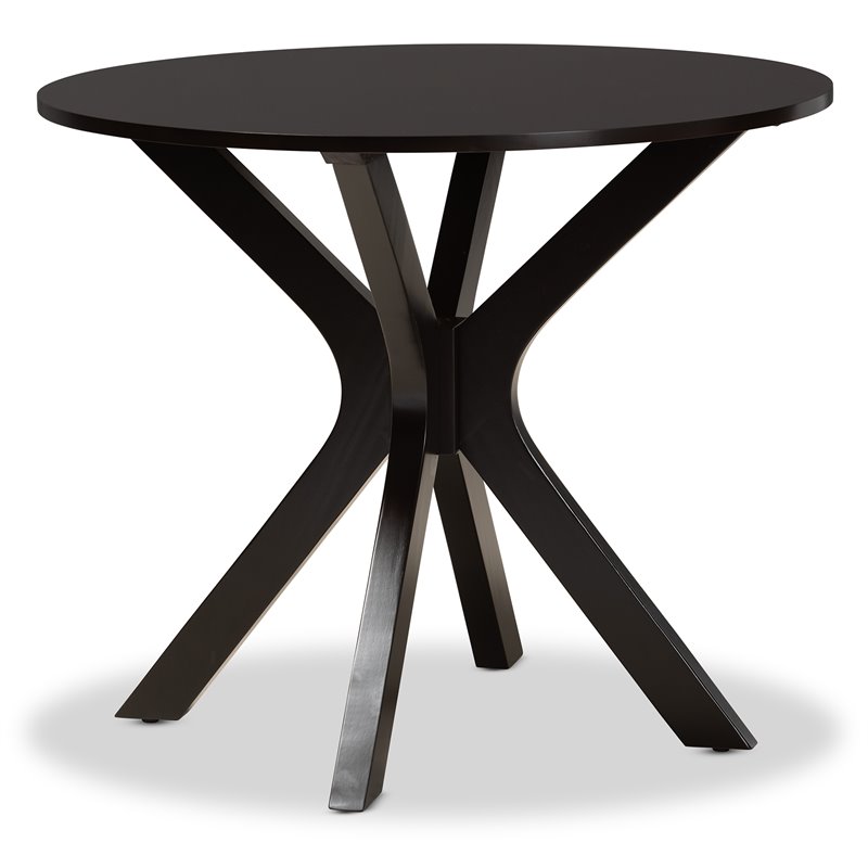 Baxton Studio CarlinDark Brown Finished Wood 5-Piece Dining Set
