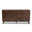 Baxton Studio Hartman Walnut Brown Finished Wood 6-Drawer Dresser