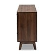 Baxton Studio Hartman Walnut Brown Finished Wood 6-Drawer Dresser