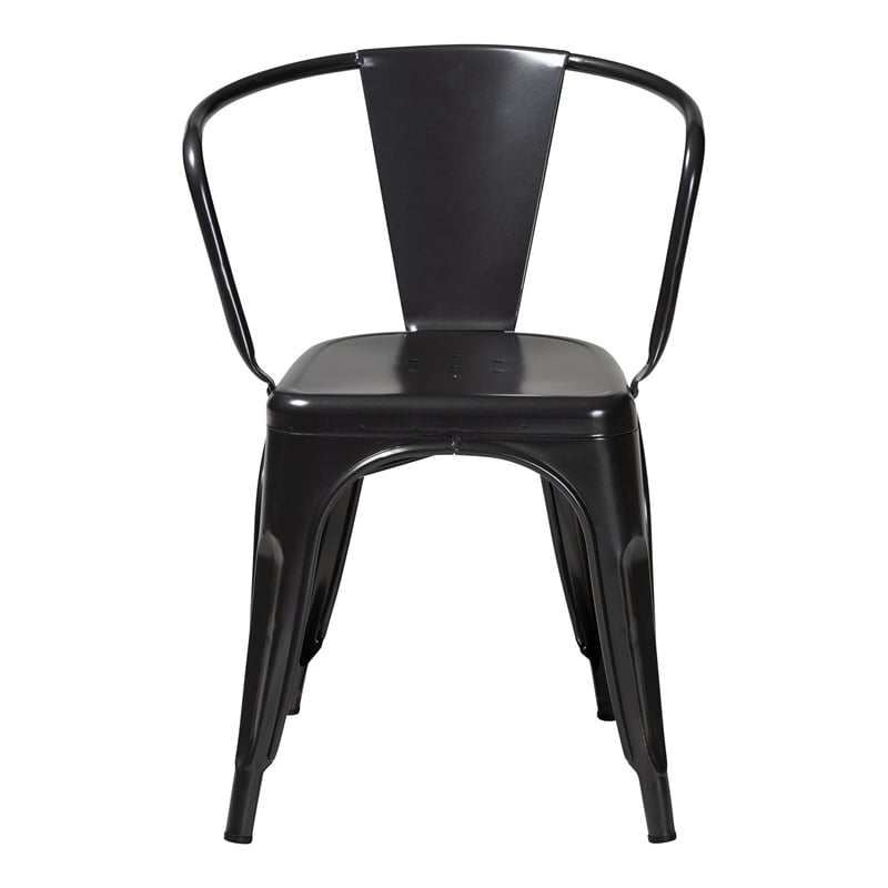 Baxton Studio Ryland Dark Grey Finished Metal Dining Chair (Set of 4)