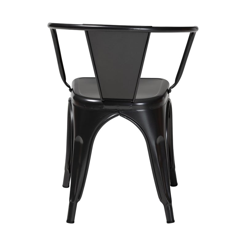 Baxton Studio Ryland Dark Grey Finished Metal Dining Chair (Set of 4)