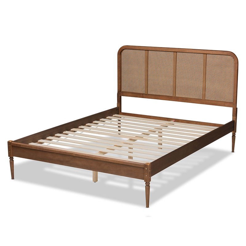 Baxton Studio Elston Brown Finished Wood Full Size Platform Bed