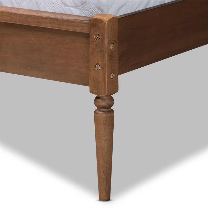 Baxton Studio Elston Brown Finished Wood Full Size Platform Bed