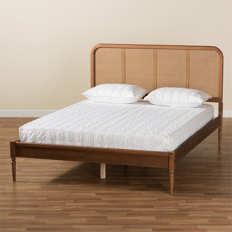 Baxton Studio Elston Brown Finished Wood Full Size Platform Bed