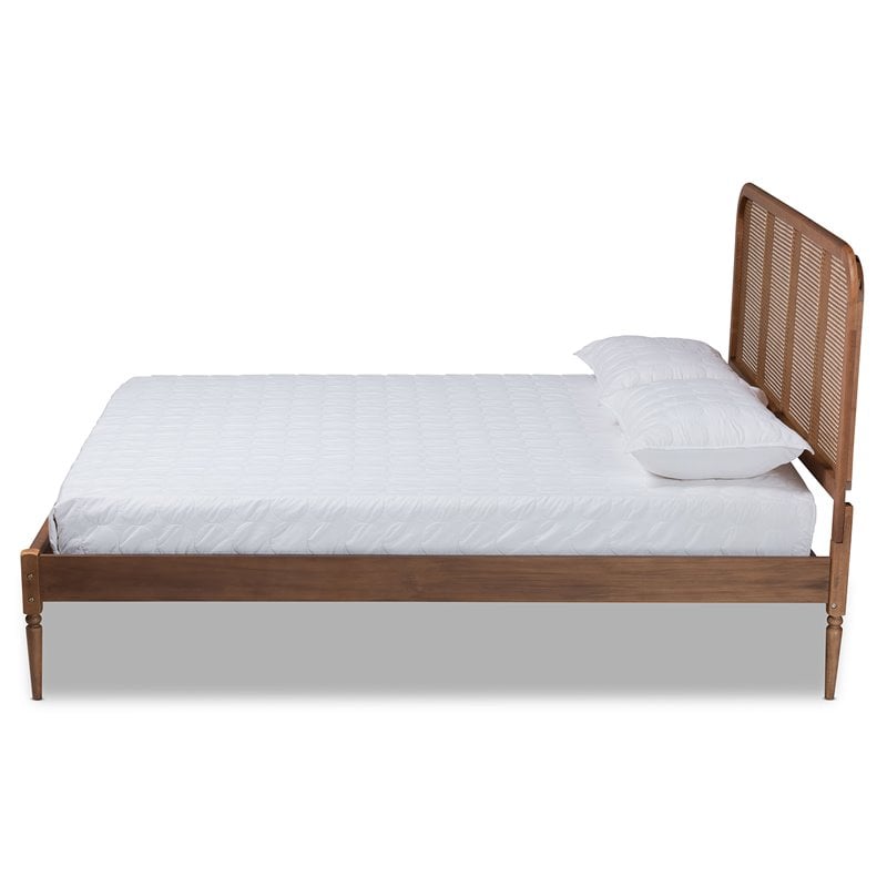 Baxton Studio Elston Brown Finished Wood Queen Size Platform Bed