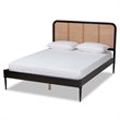Baxton Studio Elston Charcoal Finished Wood Queen Size Platform Bed