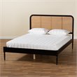 Baxton Studio Elston Charcoal Finished Wood Queen Size Platform Bed