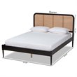Baxton Studio Elston Charcoal Finished Wood Queen Size Platform Bed