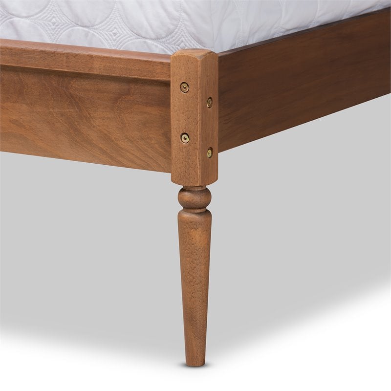 Baxton Studio Neilan Walnut Brown Finished Wood Queen Size Platform Bed