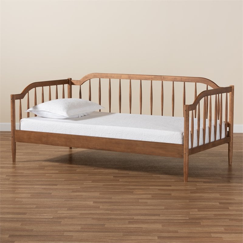 Baxton Studio Parson Classic Walnut Brown Finished Wood Twin Size Daybed