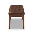 Baxton Studio Walsh Dark Brown and Brown Finished Wood Dining Bench