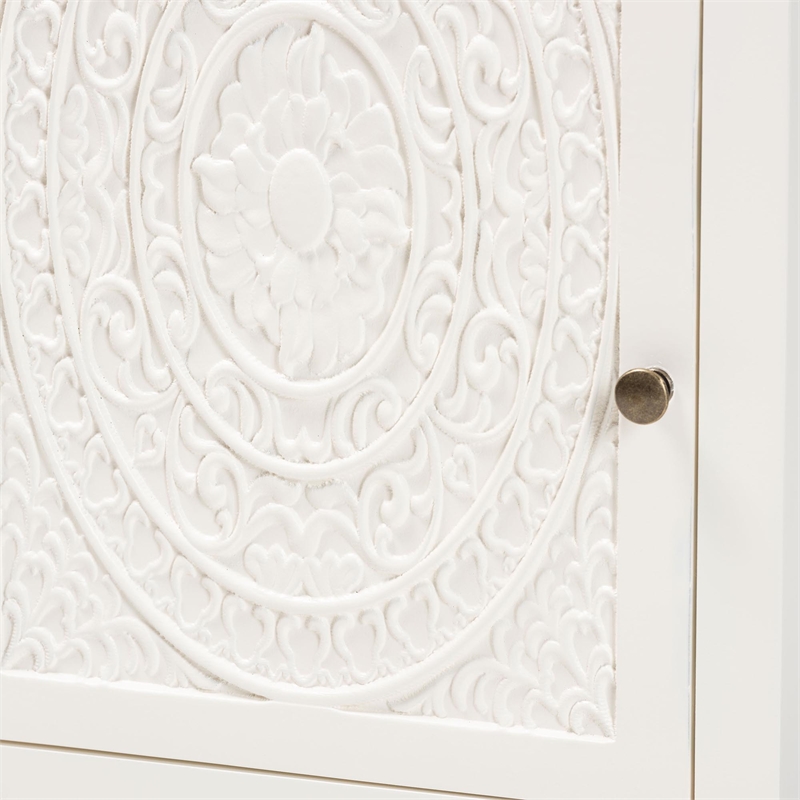 Baxton Studio Lambert White Finished Wood 1-Drawer End Table