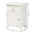 Baxton Studio Lambert White Finished Wood 1-Drawer End Table