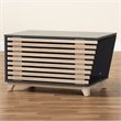Baxton Studio Eckhart Dark Grey and Oak Finished Wood Cat Litter Box Cover House