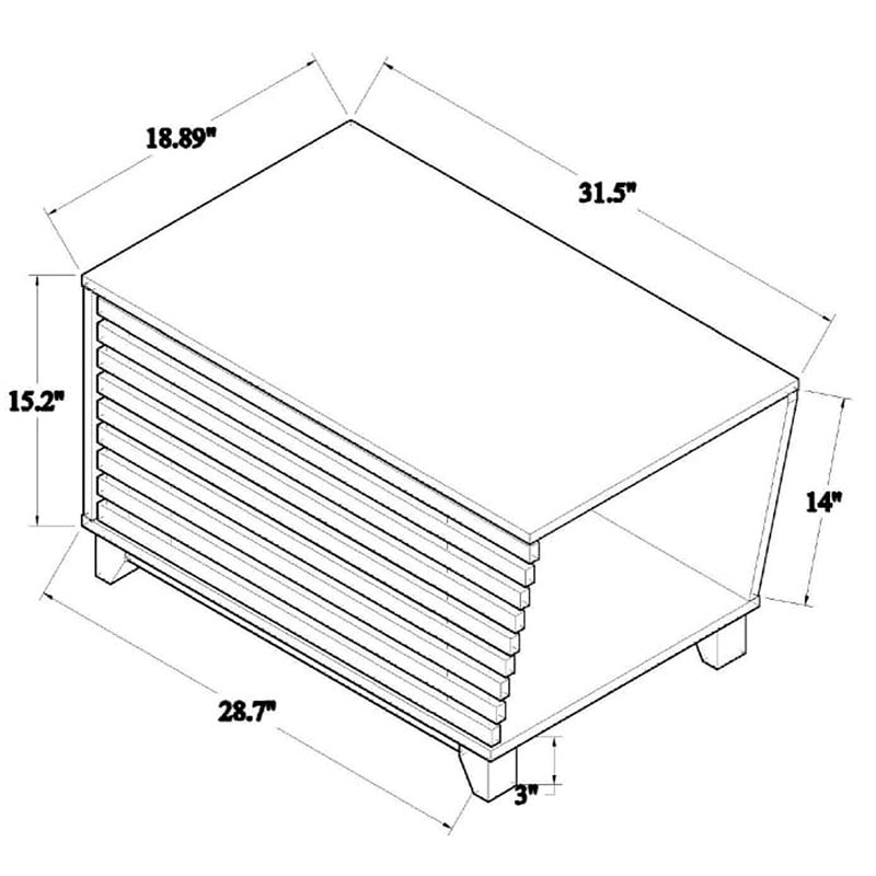 Baxton Studio Eckhart Dark Grey and Oak Finished Wood Cat Litter Box Cover House