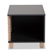 Baxton Studio Eckhart Dark Grey and Oak Finished Wood Cat Litter Box Cover House
