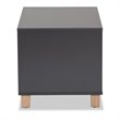Baxton Studio Eckhart Dark Grey and Oak Finished Wood Cat Litter Box Cover House