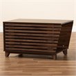 Baxton Studio Eckhart Walnut Brown Finished Wood Cat Litter Box Cover House