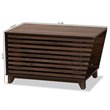 Baxton Studio Eckhart Walnut Brown Finished Wood Cat Litter Box Cover House