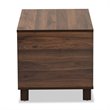 Baxton Studio Eckhart Walnut Brown Finished Wood Cat Litter Box Cover House
