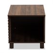 Baxton Studio Eckhart Walnut Brown Finished Wood Cat Litter Box Cover House