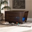 Baxton Studio Eckhart Walnut Brown Finished Wood Cat Litter Box Cover House